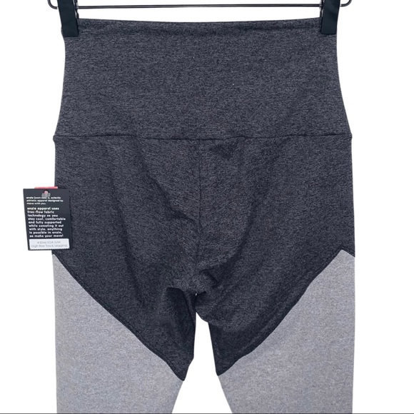Onzie High Rise Track Leggings Slate Combo Grey Ombré Colorblock Tights S/M NWT - Picture 5 of 16
